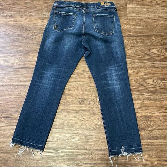 Kut From The Kloth Ankle Emma Straight Leg Distressed Jeans Size 10 - Picture 9 of 10